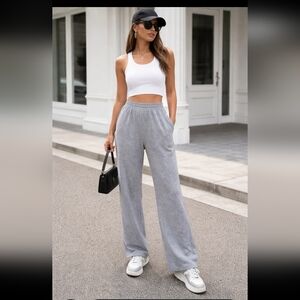 Athletic Works Sweatpants Plus Size 20 Gray Fleece Straight Leg New